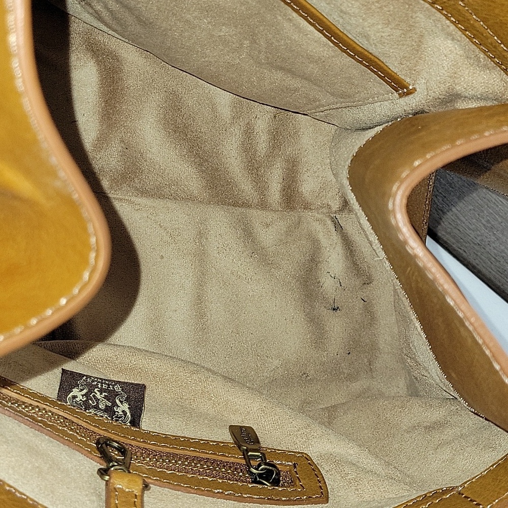 Large Pratesi Firenze Brown Italian Leather Tote Crossbody Bag - Picture 12 of 14